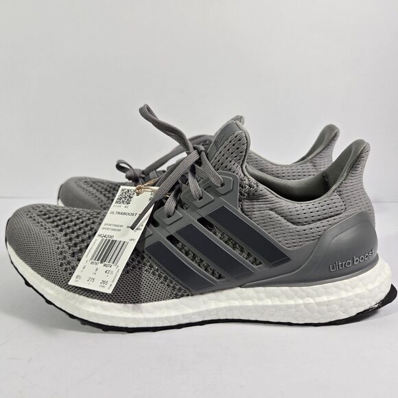 Adidas UltraBoost 1.0 Men’s Size 9.5 DNA Grey White Running Shoes HQ4200